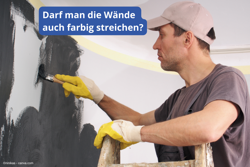 Wände in einer Mietwohnung selbst farbig streichen
