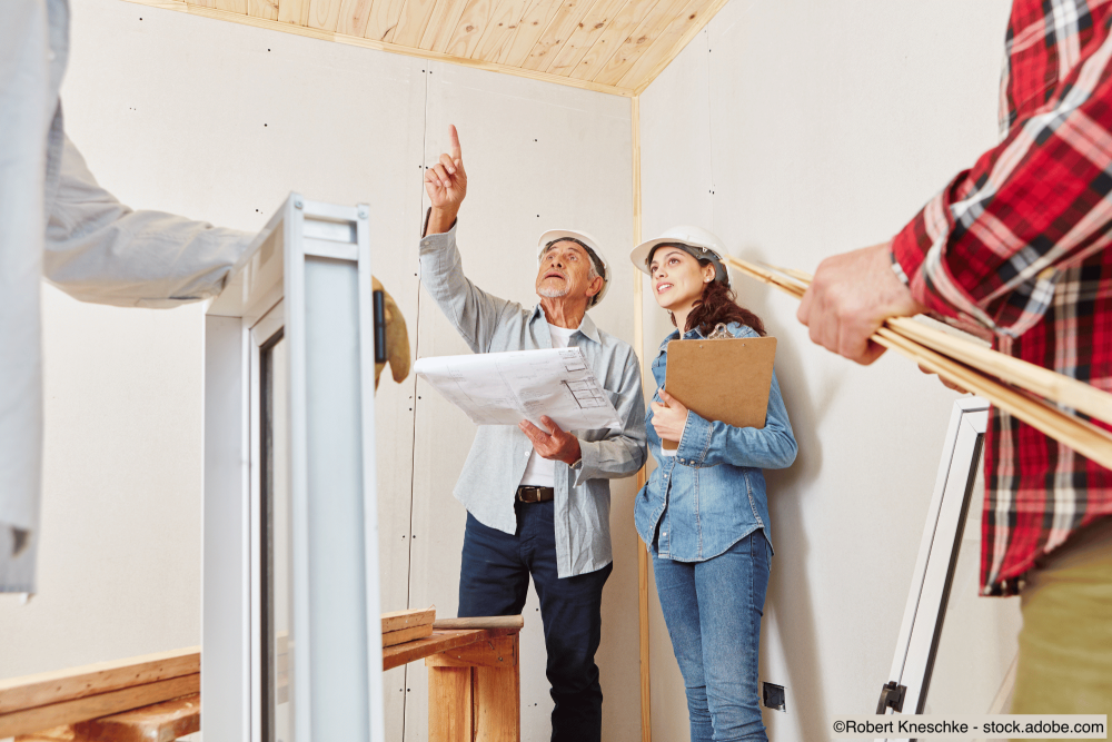 Architekten planen Hausrenovierung