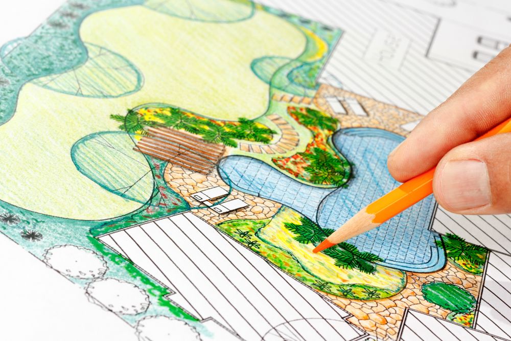 pergola-est-dessinée-sur-une-feuille-de-papier-avec-un-crayon
