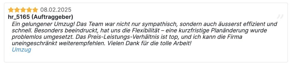 Verifizierte 5-Sterne-Kundenbewertung auf Ofri.ch