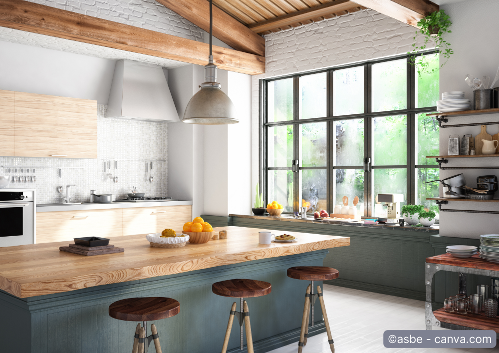 moderne-olivgruene-kueche-mit-kuecheninsel