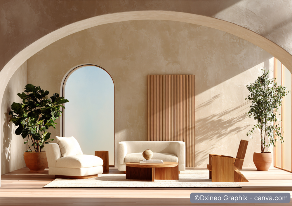 Moderne Sitzecke im warm minimalism Stil