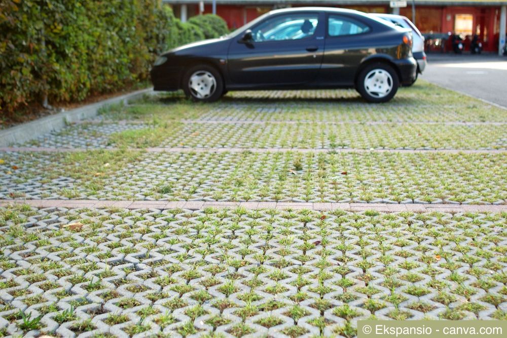 Rasengittersteine Parkplatz