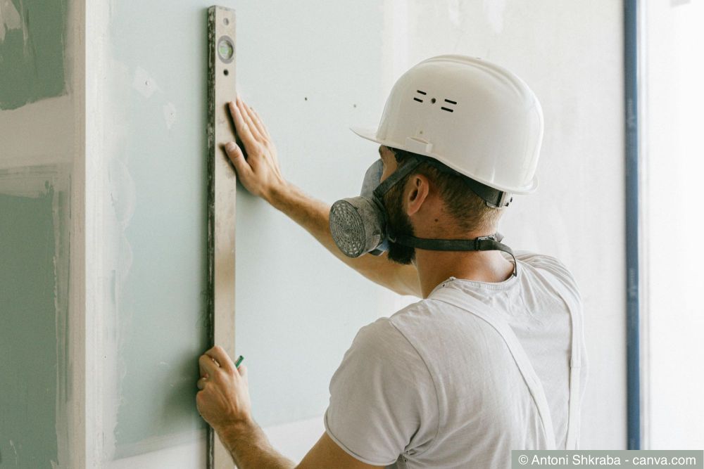 Ausmessung einer Trockenbauwand