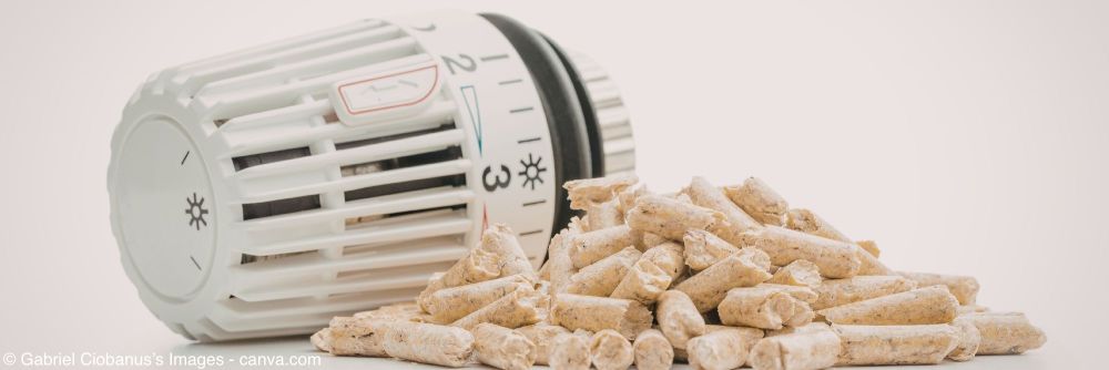 Holzpellets und Heizungsbedienung