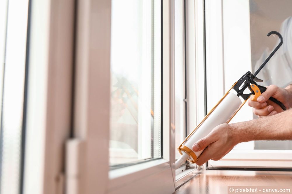 Fenster wird abgedichtet