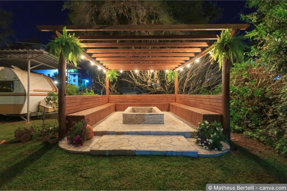 Pergola im Garten