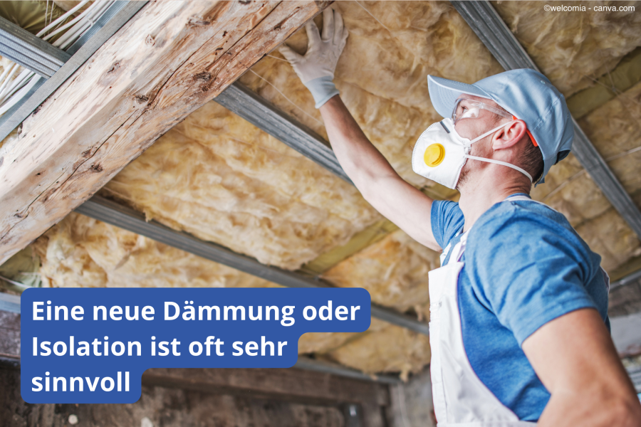 Alte Dachdämmung oder Isolierung