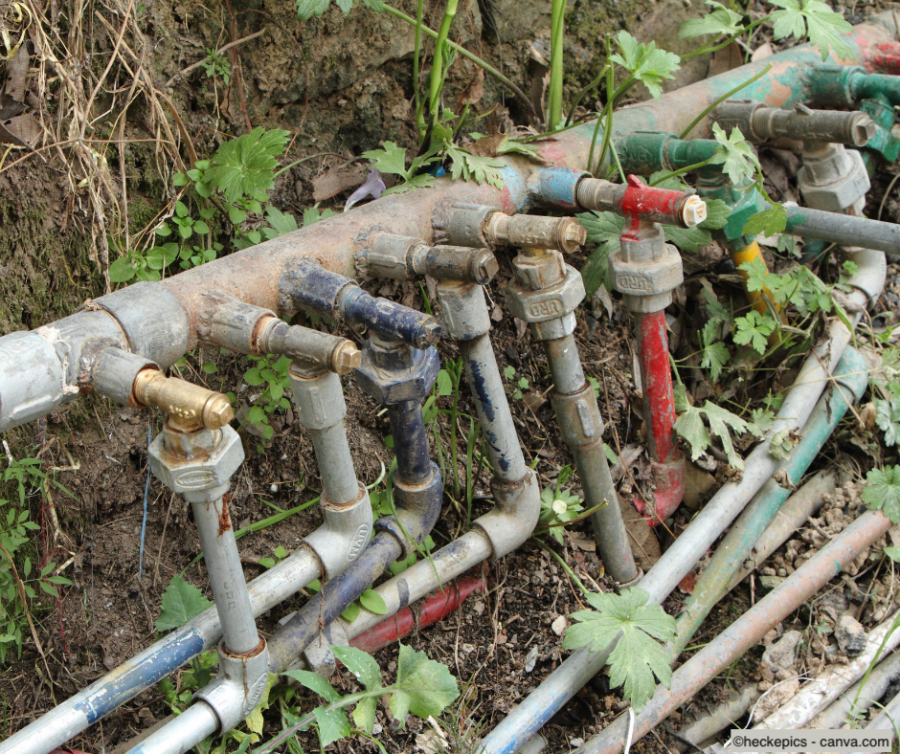 Wasserleitungen im Freien