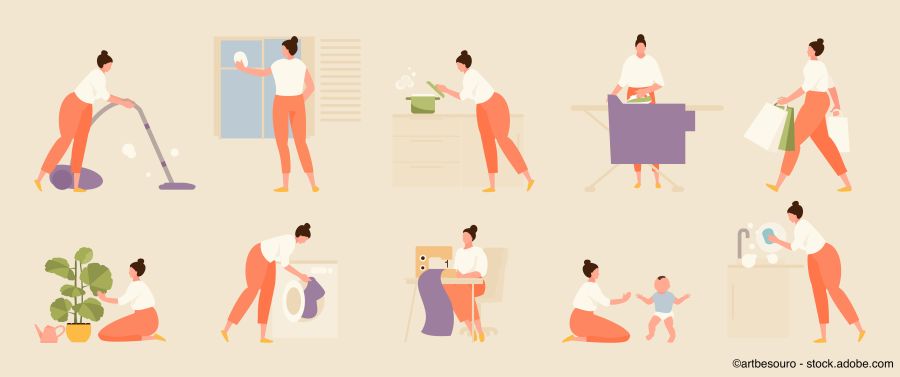 Kompakte Darstellung der Aufgaben, die eine Haushaltshilfe bewältigt