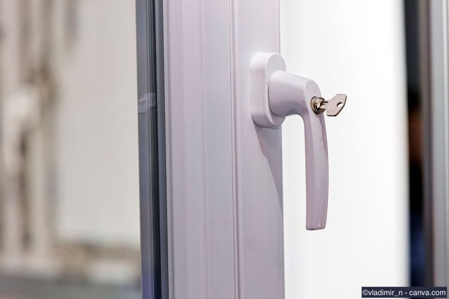 Fenster mit Sicherheitsschloss