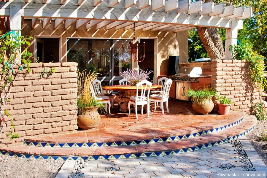 Aussenküche auf der Terrasse