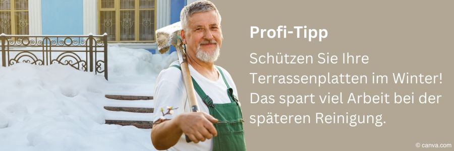 Terrassenplatten im Winter schützen