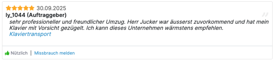 Verifizierte 5-Sterne-Kundenbewertung auf Ofri.ch