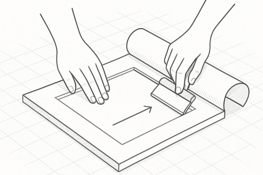 Illustration-Fronten-und-Kanten-bekleben