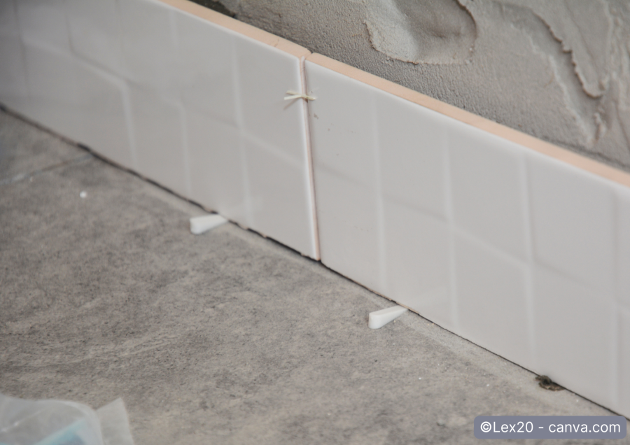 Badewannenwand wird verfliest