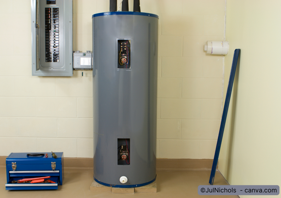 Installierter Waermepumpenboiler