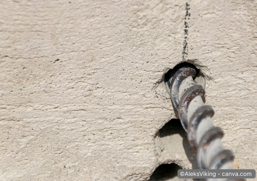 Bohren in Betonwand