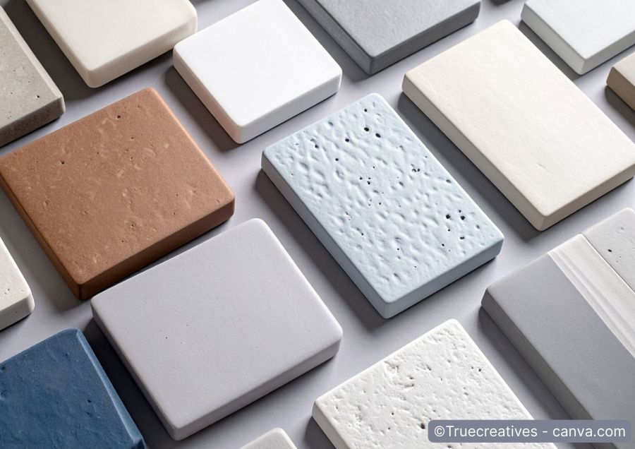 Farbige Betonsteinmuster