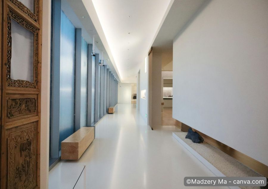 Langer Flur mit Anhydritboden