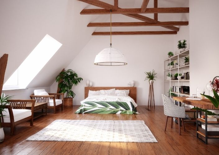 Gelungener Dachausbau: Schlafzimmer