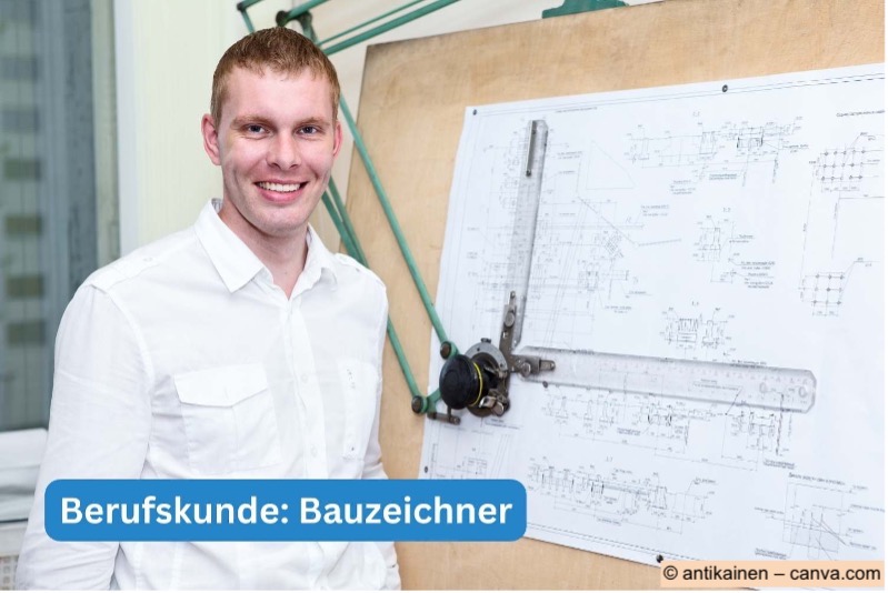 Bauzeichner-vor-Zeichenpult