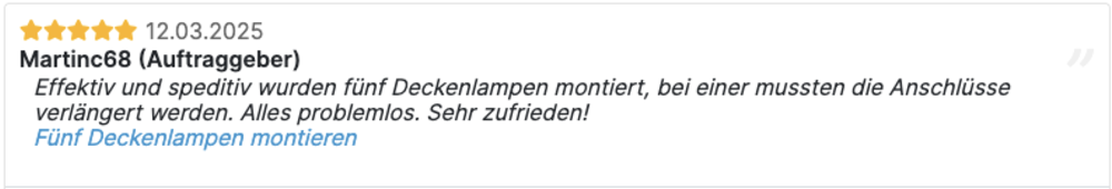 Verifizierte 5-Sterne-Kundenbewertung auf Ofri.ch