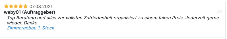 Verifizierte 5-Sterne-Kundenbewertung auf Ofri.ch